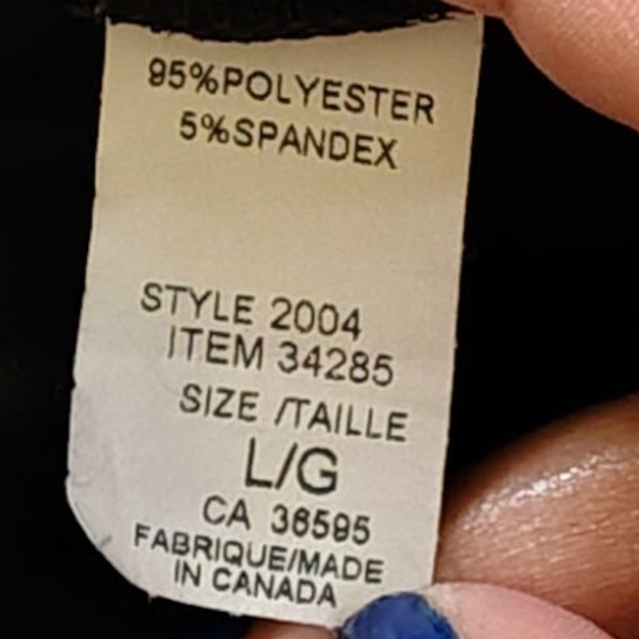 Jessica Women's Large  Elegant Black Apparel Top Zipper On Sleeve - Picture 14 of 15